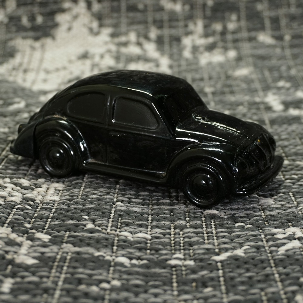 Avon Volkswagen Beetle Wild Country After Shave Bottle Black Glass Car‎ Empty